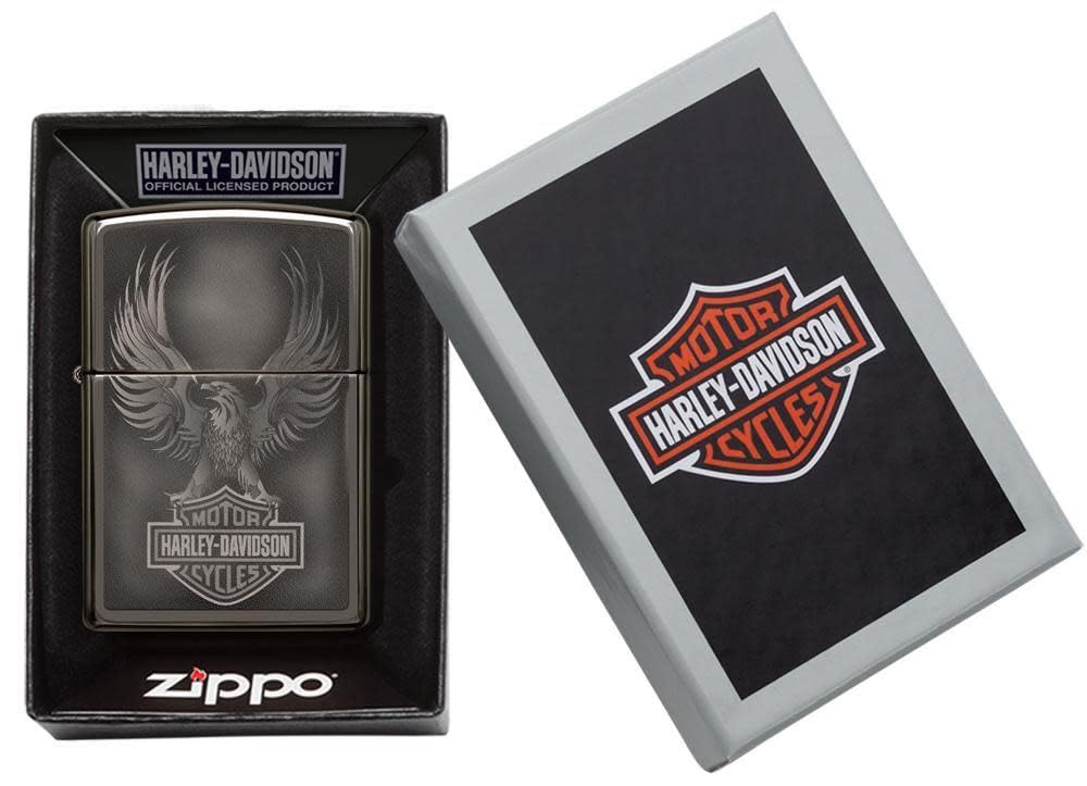 Personalized Zippo Harleey-Daviddson Windproof Oil Lighter Engraving - Christmas, Halloween & Valentines Day Gift (Silver Eng)