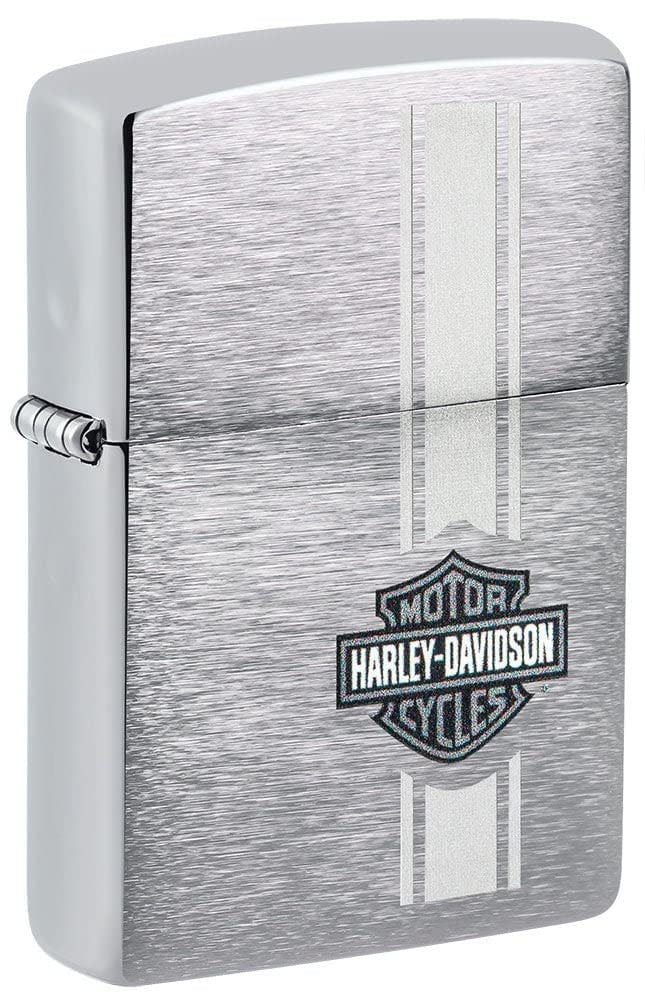 Personalized Zippo Harleey-Daviddson Windproof Oil Lighter Engraving - Christmas, Halloween & Valentines Day Gift (Silver Eng)