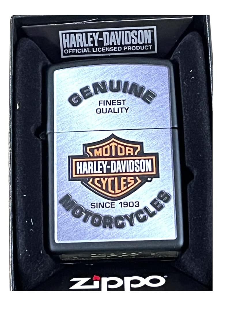 Personalized Zippo Harleey-Daviddson Windproof Oil Lighter Engraving - Christmas, Halloween & Valentines Day Gift (Silver Eng)