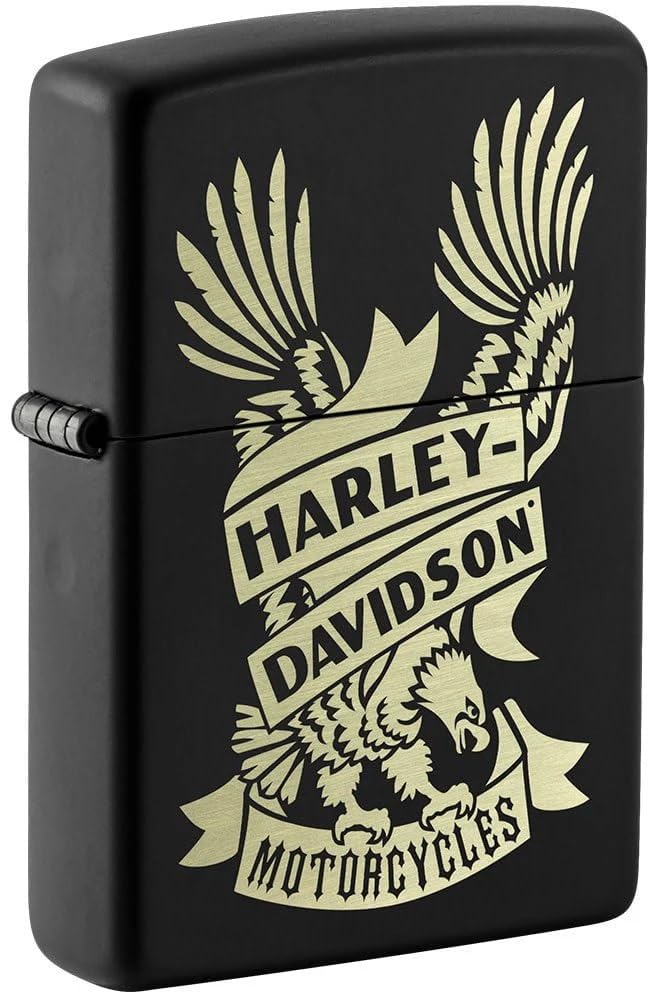 Personalized Zippo Harleey-Daviddson Windproof Oil Lighter Engraving - Christmas, Halloween & Valentines Day Gift (Silver Eng)