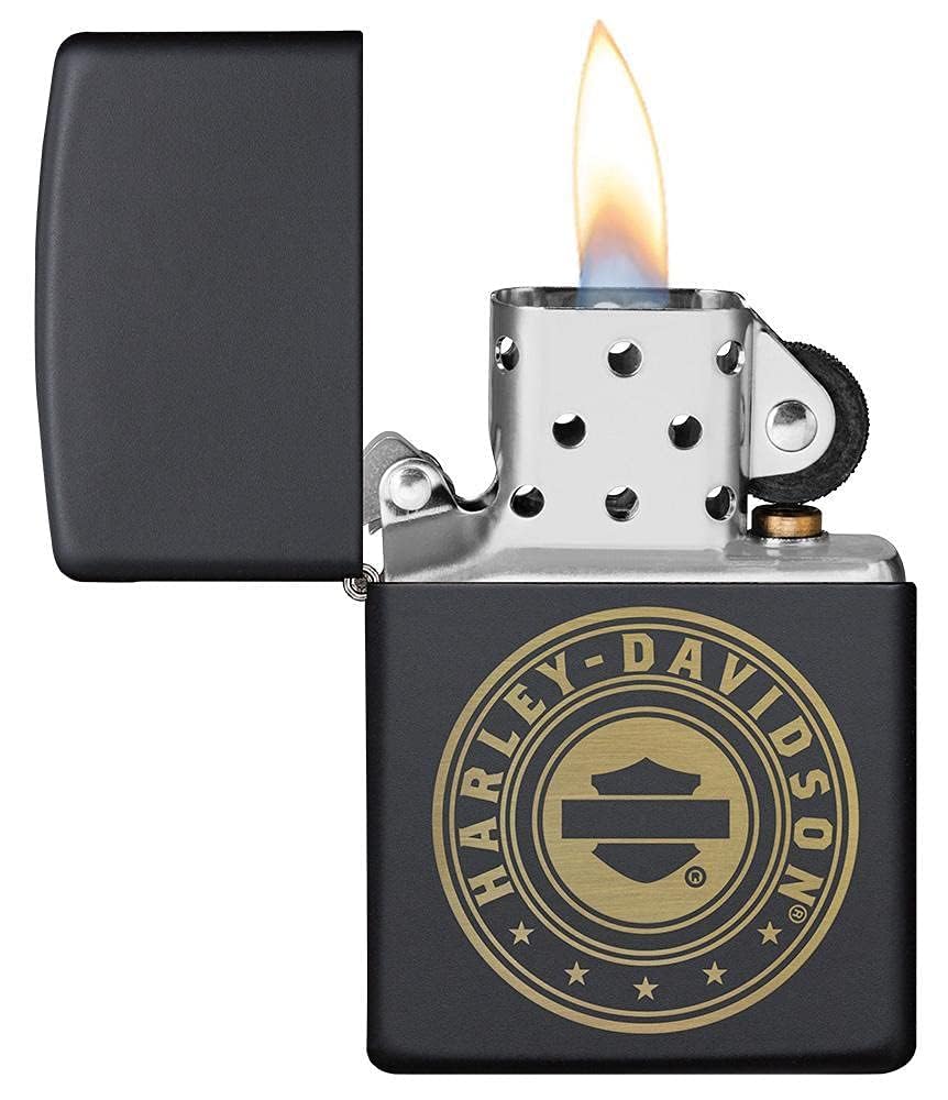 Personalized Zippo Harleey-Daviddson Windproof Oil Lighter Engraving - Christmas, Halloween & Valentines Day Gift (Silver Eng)