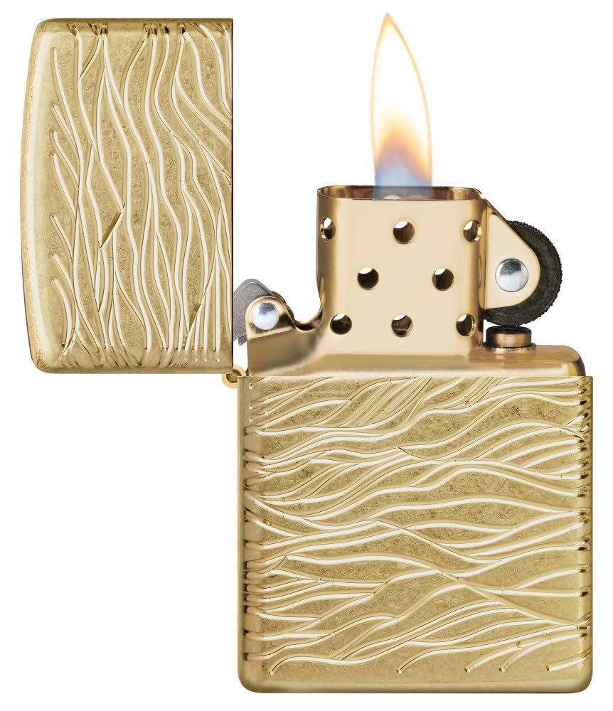 Zippo Gothic Window Design Armor® Black Ice® Pocket Lighter