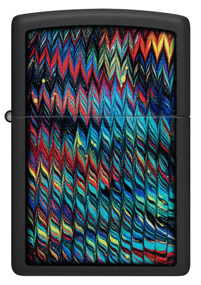 Zippo Gothic Window Design Armor® Black Ice® Pocket Lighter
