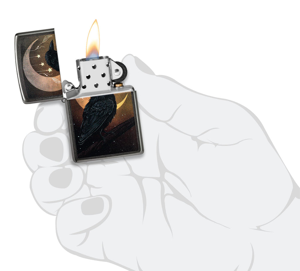 Zippo Animal Flair Design Armor High Polish Blue Pocket Lighter