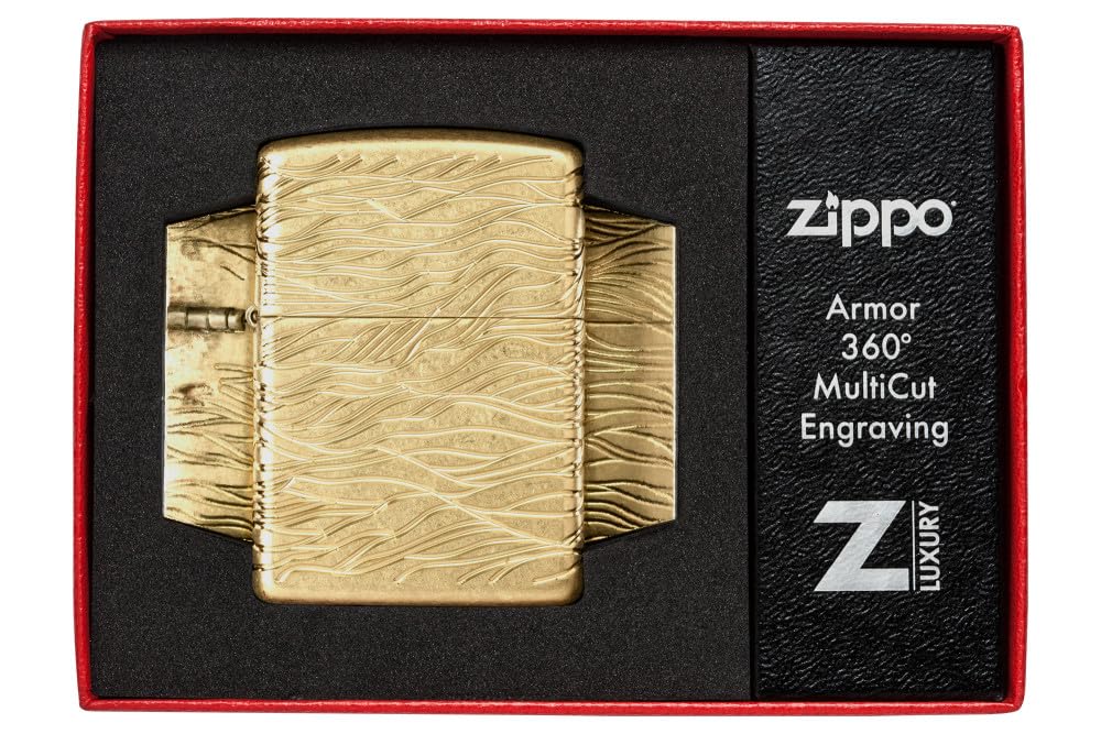 Zippo Gothic Window Design Armor® Black Ice® Pocket Lighter