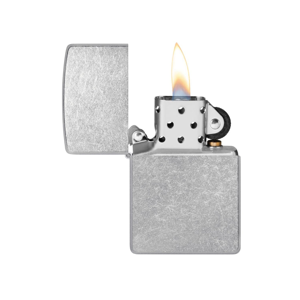 Zippo Antique Silver Plate Pocket Lighter - Windproof & Refillable Flip-Top Metal Lighter - Everyday Use Pocket Lighters - Luxury Lighters Made in USA