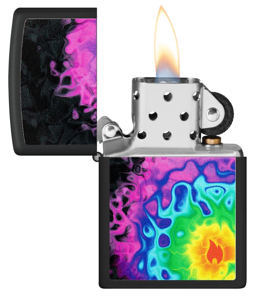Zippo Gothic Window Design Armor® Black Ice® Pocket Lighter