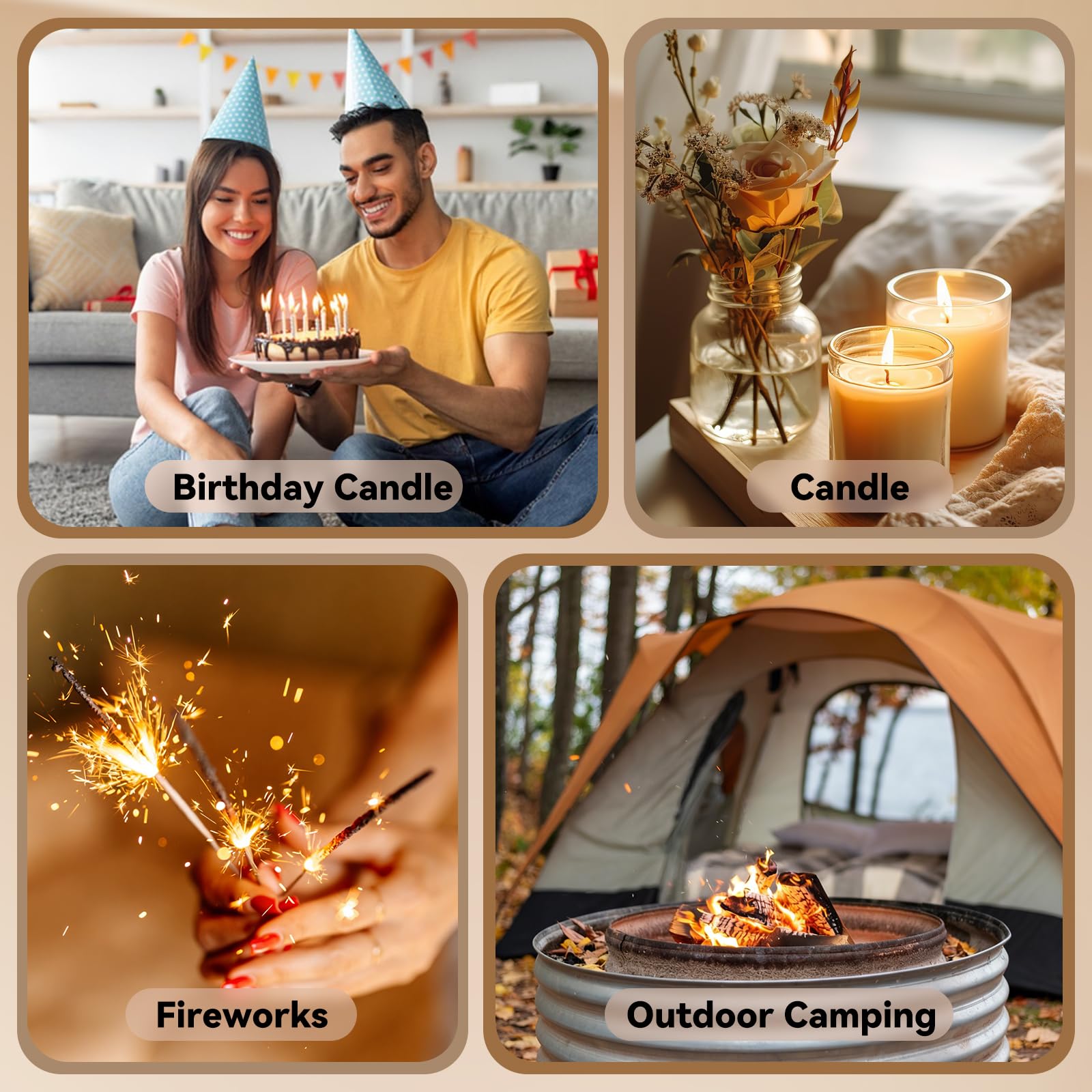 Coquimbo Fathers Day Dad Gifts for Men Him Husband from Daughter Son Wife, Electric Lighter USB Rechargeable Windproof Flameless Dual Arc Plasma Lighters for Candle Incense Camping (Black)