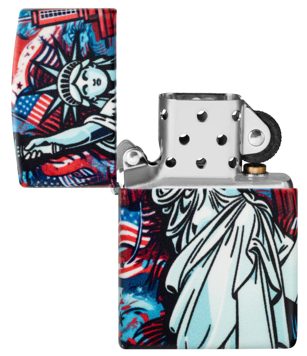 Zippo American Icons Emblem Street Chrome Pocket Lighter