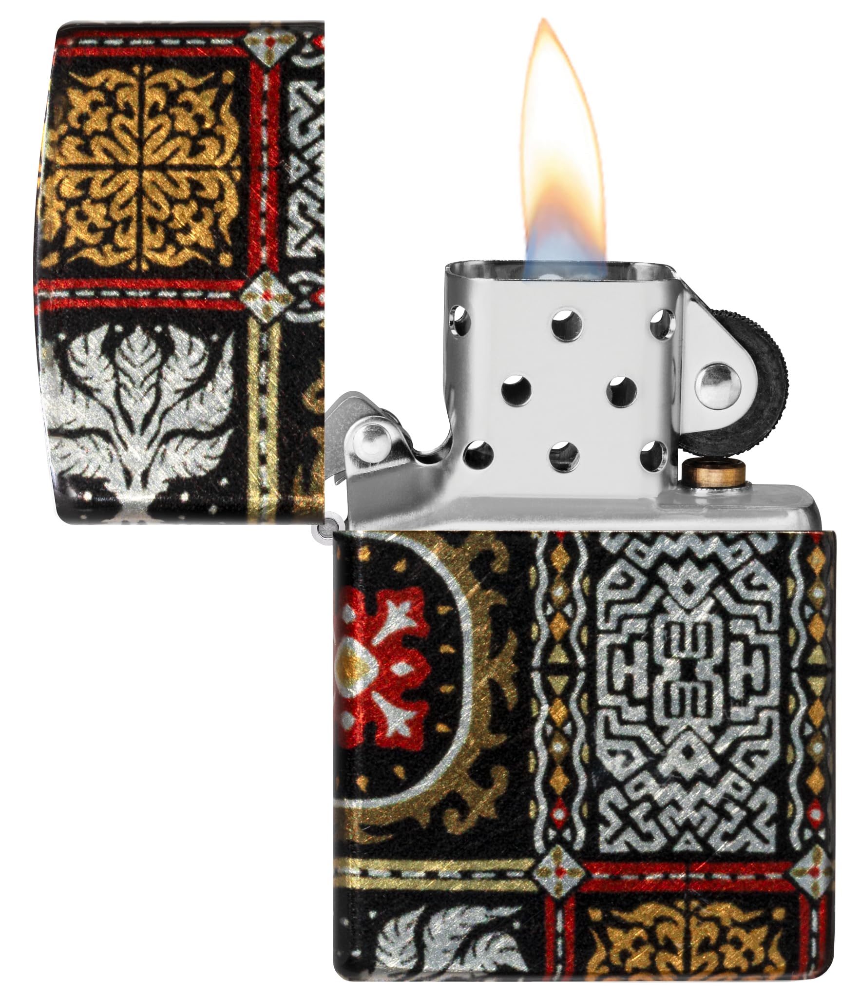 Zippo Gothic Window Design Armor® Black Ice® Pocket Lighter